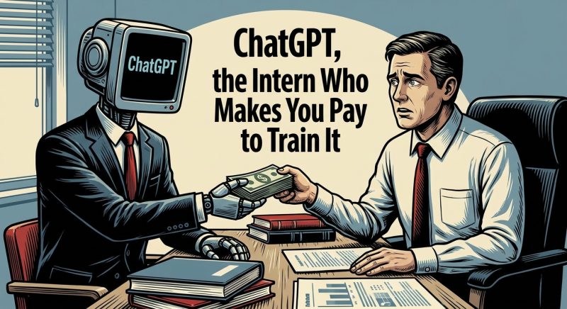 ChatGPT, the Intern Who Makes You Pay to Train It