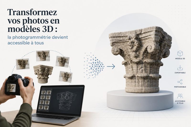 Transformez vos photos en modèles 3D : la photogrammétrie devient accessible à tous